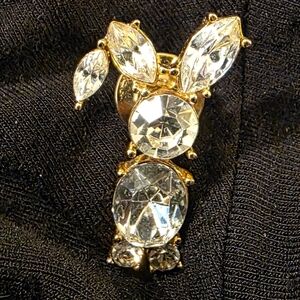 Vintage Avon Elegant Gold and Silver Crystal Brooch